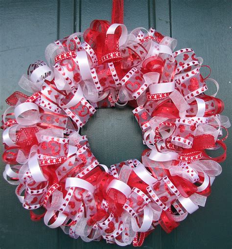 Beautiful Valentine Ribbon Wreath