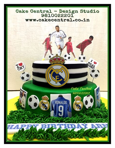 Football Cake Ronaldo Real Madrid Birthday Cake By Cake Central