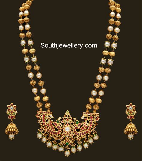 Gold Pearl Haram Set Jewellery Designs