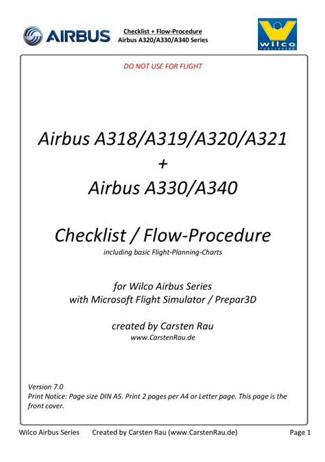 Pdf Airbus A318a319a320a321 Airbus A330a340 Checklist Pdfslideus