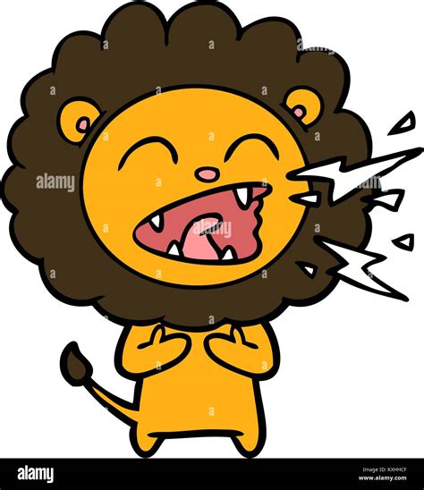 Cartoon Roaring Lion Stock Vector Image Art Alamy