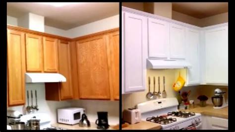 Oak Kitchen Cabinets Painted White Before And After Things In The Kitchen