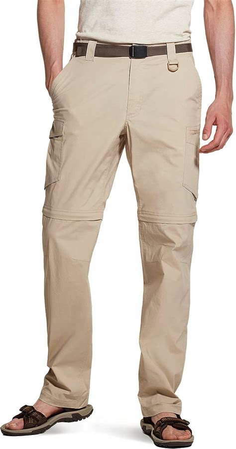 Cqr Mens Convertible Cargo Pants Water Repellent Hiking Pants Zip Off Lightweight