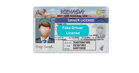 Nevada Driver License Psd Template Fake Ne Id Fake Driving License Psd