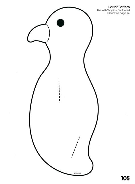 Free Printable Parrot Template

