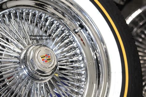 New 15 Cadillac Chrome 100 Spoke Wire Wheels And Vogue Whitewall Tires