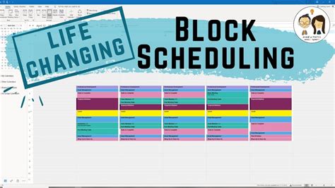 How To Organize Your Time Using The Block Scheduling Method Life