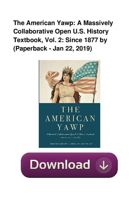 Pdf The American Yawp A Massively Collaborative Open Us History