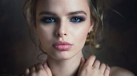 Hd Wallpaper Womans Face Emma Sweet Met Art Juicy Lips Beauty