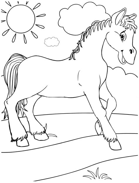 Disegni Da Colorare Cavallo Grande Collezione Pezzi Stampa Online