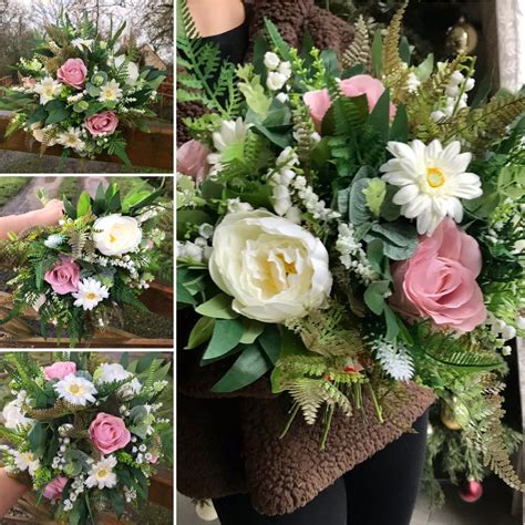 A Wedding Bouquet Featuring Dusky Pink Gerbera And Roses Abigailrose