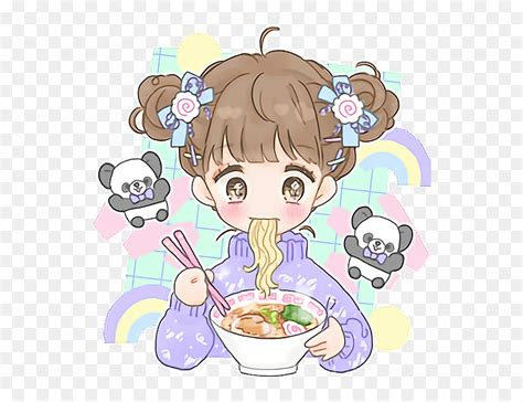 Anime Food Png Anime Girl Eating Ramen Transparent Png Vhv