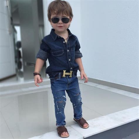 Bebé Con Ropa De Mezclilla Y Huaraches Boys Dress Outfits Toddler Boy