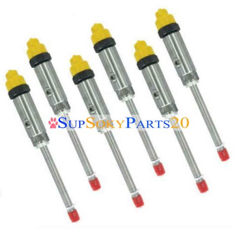 6 Pieces Pencil Fuel Injector For Caterpillar 3406b 3406 3408 4w7018
