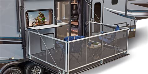 5th Wheel Toy Hauler With Side Patio Deck Wow Blog