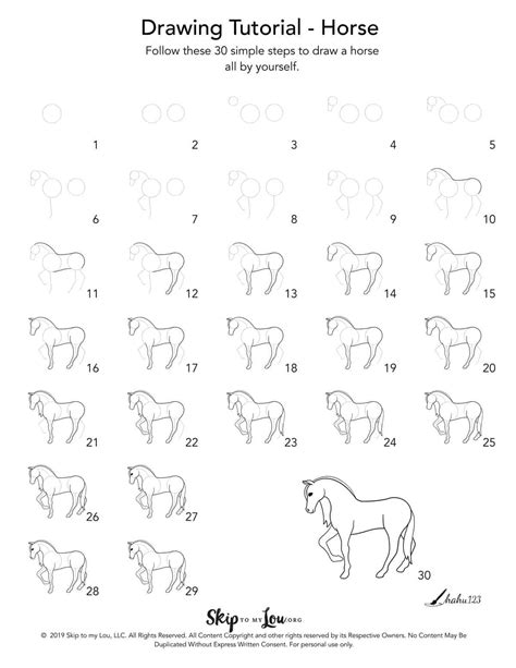 How To Draw A Horse Step By Step For Kids Easy