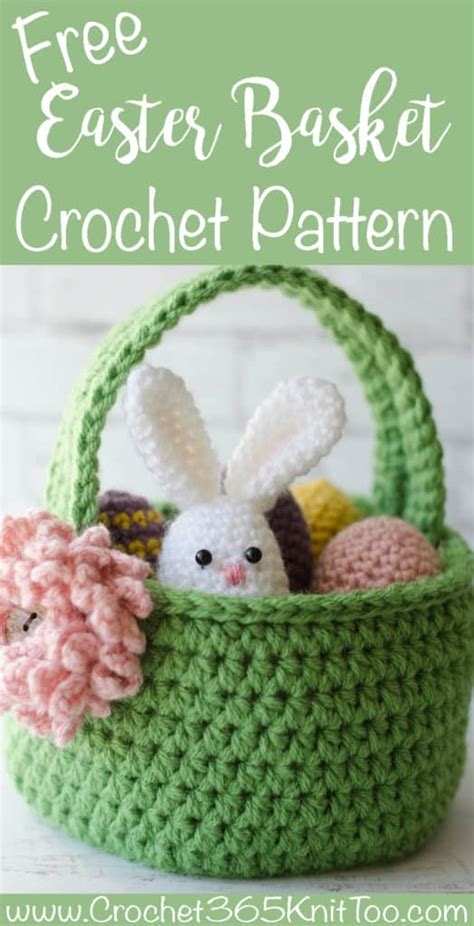 Crochet Easter Basket Pattern Crochet 365 Knit Too