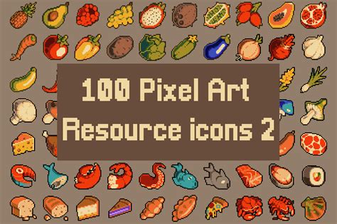 Resource 32x32 Icons Pixel Art Assets
