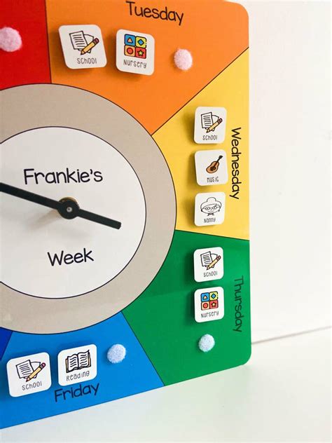 Childrens Personalised Routine Clock By Craftly Ltd