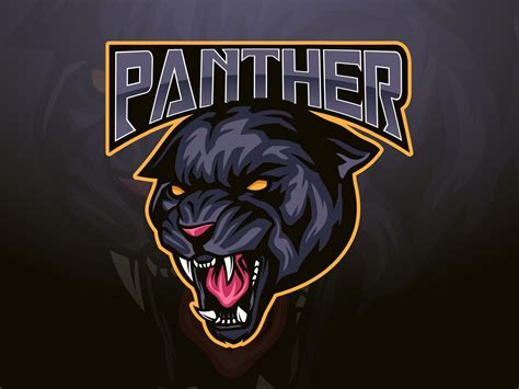 Panther Mascot Logo Esports Jungle Paw Wild Panther Animal Illustration
