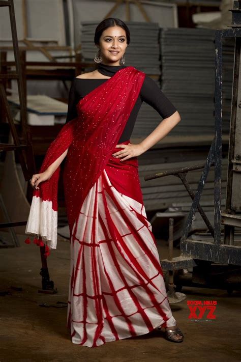 Actress Keerthy Suresh Stills In Traditional Indian Saree Look Social
