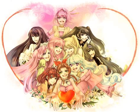Safebooru 6girls Aerith Gainsborough Cat Princess Character Request Clannad Closed Eyes Code