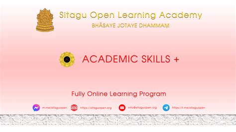 Academic Skills Center Sitagu Open Learning Academy