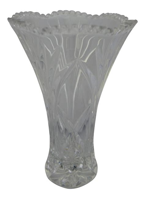 Vintage Heavy Cut Crystal Glass Vase Chairish
