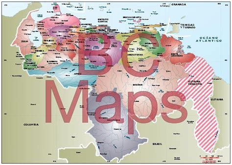 Venezuela Mapa Vectorial Editable Eps Freehand Illustrator Mapas