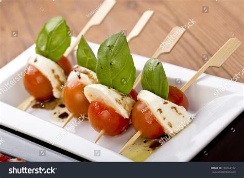 Cherry Tomatoes Finger Food On Sticks Stock Photo 136562102 Shutterstock