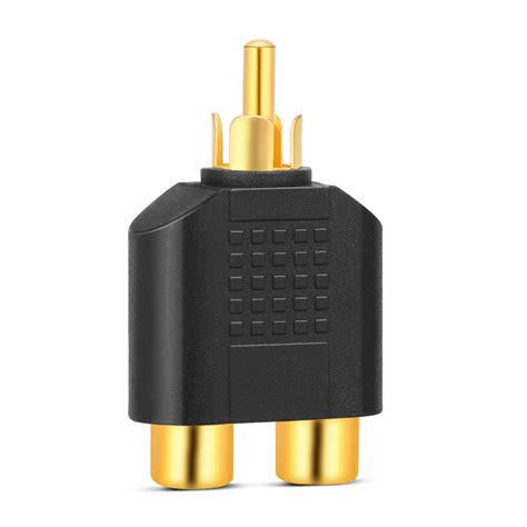 Rca Male To Female Split Adapter Gold Plated Y Splitter 1 Male Jack To