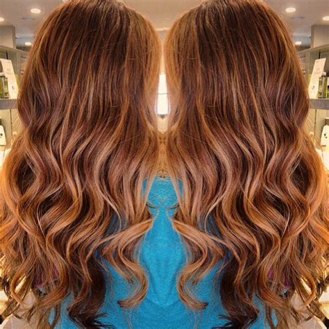 Autumn is not only the most beautiful and. Copper Auburn hair with caramel balayage highlights | Hair ...