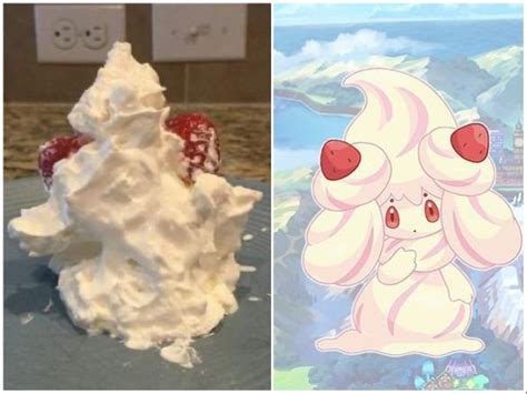 Alcremie Is A Whipped Cream Topping And Strawberries Fairy Type