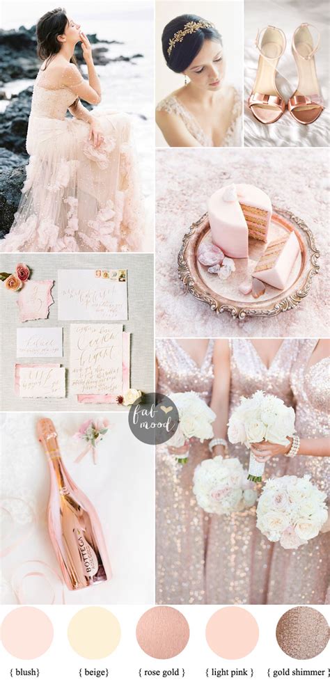 The history of rose gold. Elegant Ethereal Wedding in Blush rose gold & Reem Acra