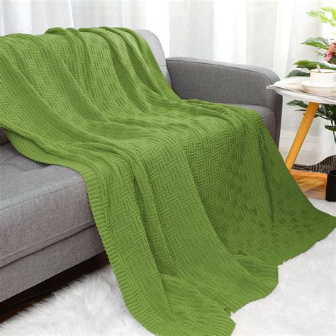 Soft 100 Cotton Knitted Throw Blanket For Couch Home Decorative