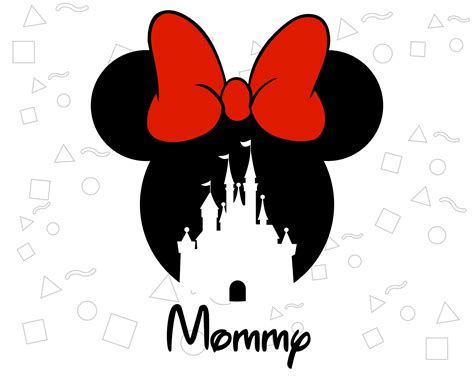Castle Minnie Mouse Mommy Svg Disney Minnie Head Svg Cut | Etsy