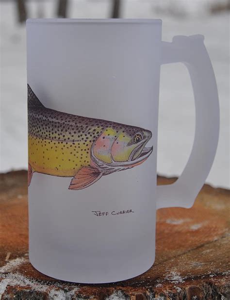 Fish Art Frosted Mug Cutthroat Trout Coffee Cups And Mugs