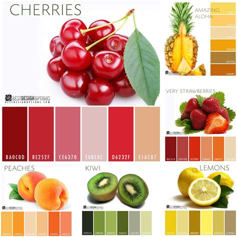 Vibrant And Refreshing Fruit Inspired Color Palettes