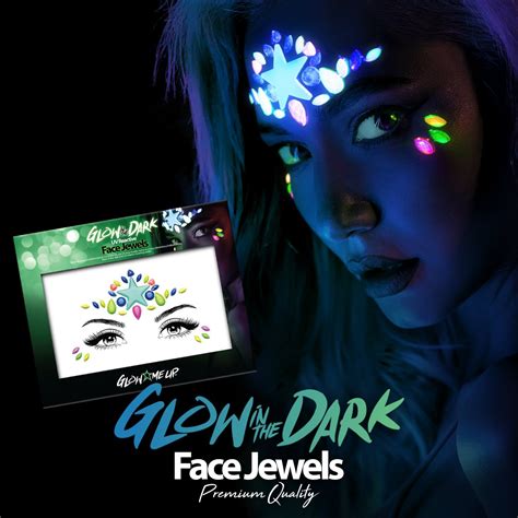 Glow In The Dark Face Jewels Glowsticks Ltd Re Usable