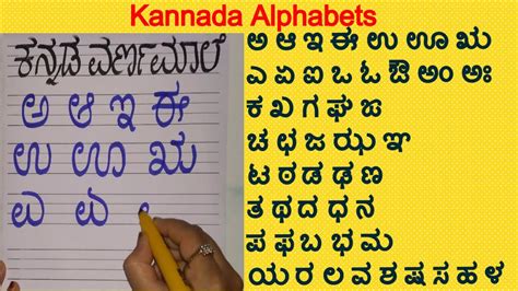 Contents  hide 1 vyavaharika patra for fever. Kannada Alphabets | Learn Kannada Alphabets | Kannada ...