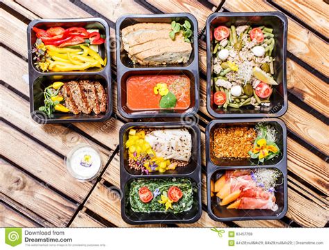 Healthy Food And Diet Concept Restaurant Dish Delivery Take Away Of