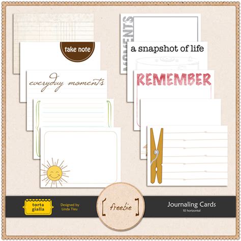 250 Free Project Life Journaling And Filler Cards Fab N Free