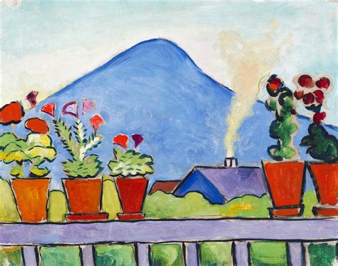 See more ideas about august macke, macke, german art. Geraniums Before Blue Mountain Painting by August Macke