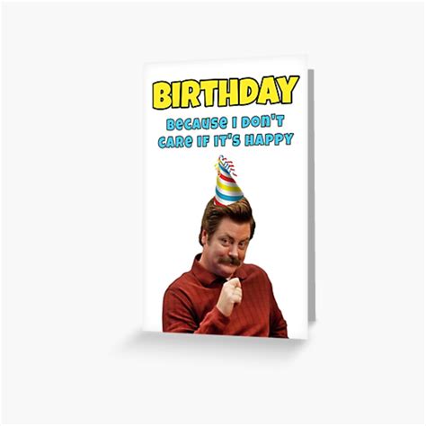 Images tagged ron swanson happy birthday. "Ron Swanson Birthday, Parks and Rec greeting cards & gifts" Greeting Card by avit1 | Redbubble