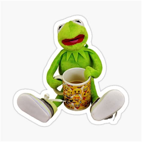 Kermit The Frog Meme Mug Sticker By Omeris Redbubble