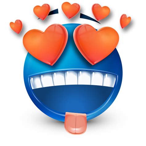 Big Hearted Smile Blue Emoji Emoji Meme Funny Emoticons