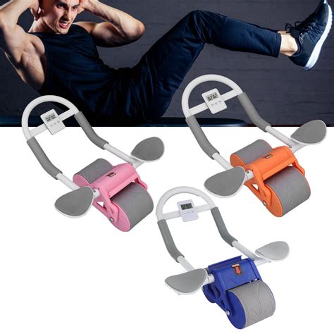 Abdominal Roller Wheel With Elbow Support Timer Automatic Rebound Core