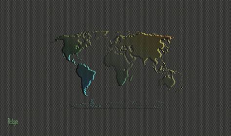 Icon Friendly All Raw Carbon Fibre With 3d Buit Carbon World Map