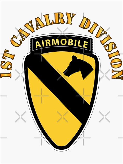 Army 1st Cavalry Division Ssi W Airmobile Tab Sticker For Sale By