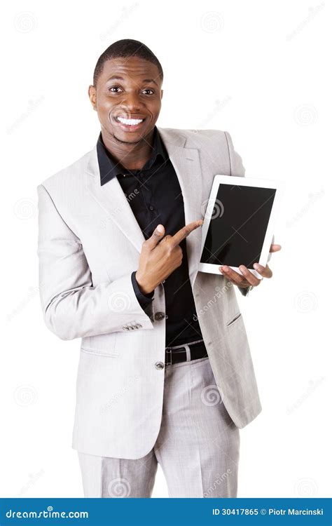 Businessman Holding Tablet Computer Stock Image Image Of